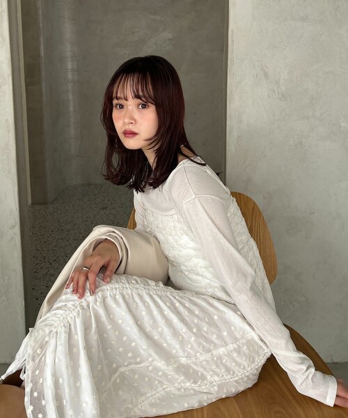 mystic(ミスティック)の「【@akane__11.1企画】ドロストフラワーキャミワンピース(ワンピース・レディース・オフホワイト/ブラック・FREE/2)」の17枚目の写真