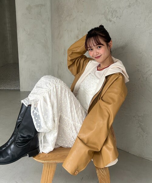 mystic(ミスティック)の「【@akane__11.1企画】ドロストフラワーキャミワンピース(ワンピース・レディース・オフホワイト/ブラック・FREE/2)」の20枚目の写真