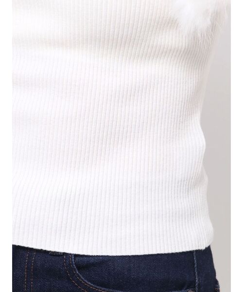 MERCURYDUO（マーキュリーデュオ）の「【追加生産】フェイクファートリミングニット（ニット/セーター・レディース・ライトグレー/オフホワイト/ブラック・FREE）」の11枚目の写真