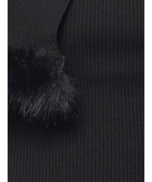 MERCURYDUO（マーキュリーデュオ）の「【追加生産】フェイクファートリミングニット（ニット/セーター・レディース・ライトグレー/オフホワイト/ブラック・FREE）」の7枚目の写真