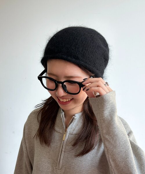 Chez toi(シェトワ)の「アンゴラニット帽(キャップ・レディース・ホワイト/グレー/ブラック・FREE)」の9枚目の写真