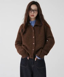 VIBGYOR | 配色スタンドネックリブボタンカーディガン(CZ)(カーディガン/ボレロ)