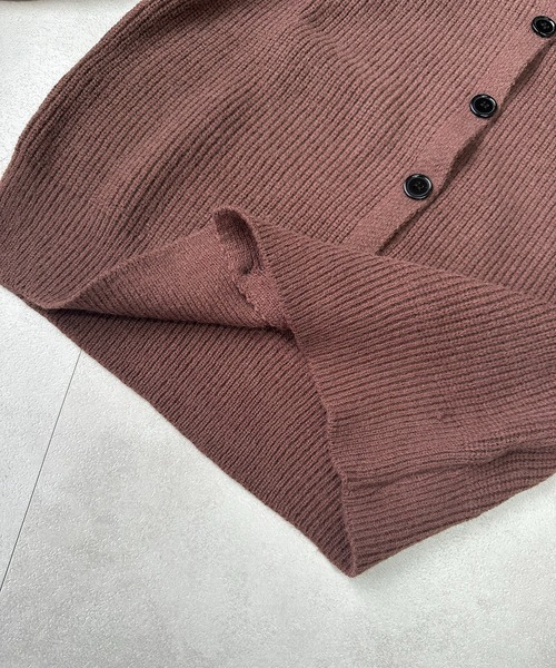 VIBGYOR（ヴィブジョー）の「配色スタンドネックリブボタンカーディガン(CZ)（カーディガン/ボレロ・レディース・ブラウン/チャコール・F）」の21枚目の写真
