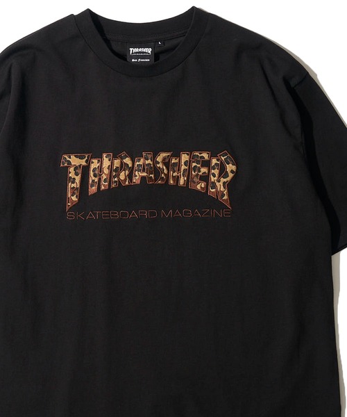 THRASHER(スラッシャー)の「【THRASHER / スラッシャー】アソート柄 アップリケ クルーネックTシャツ(Tシャツ/カットソー・メンズ・ピンク/ライトグレー/ブラック系1/ブラック系2・X-LARGE/LARGE/MEDIUM)」の1枚目の写真