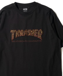 【THRASHER / スラッシャー】アソート柄 アップリケ クルーネックTシャツ