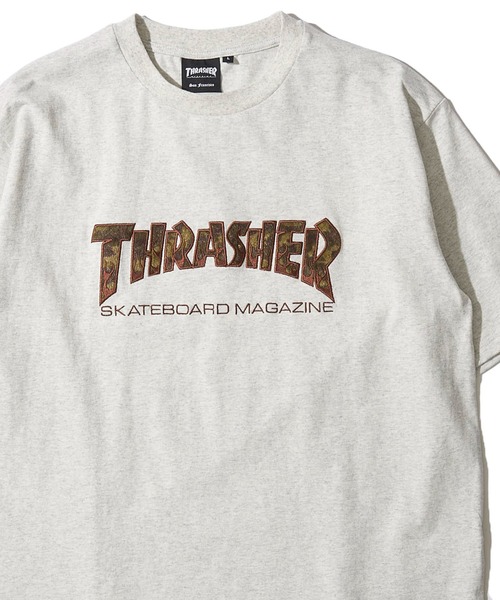 THRASHER(スラッシャー)の「【THRASHER / スラッシャー】アソート柄 アップリケ クルーネックTシャツ(Tシャツ/カットソー・メンズ・ピンク/ライトグレー/ブラック系1/ブラック系2・X-LARGE/LARGE/MEDIUM)」の2枚目の写真