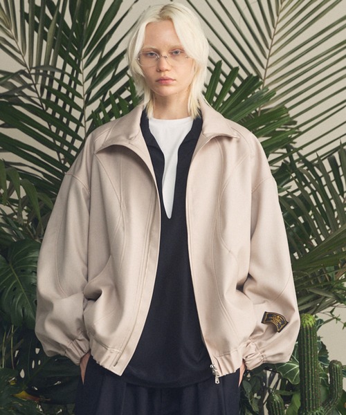 MAISON SPECIAL（メゾンスペシャル）の「《UNISEX》4 Colors Chambray Washable Wool Prime-Over Switching Stand Collar Blouson/4色シャンブレーウォッシャブルウールプライムオーバースイッチングスタンドカラーブルゾン【MAISON SPECIAL/メゾンスペシャル】■セットアップ対応■（ブルゾン・メンズ・ダークブルー/ブラック/グレー/チャコールグレー/ホワイト・0/1/2）」の2枚目の写真