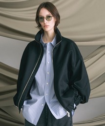 MAISON SPECIAL(���]���X�y�V����)�́sUNISEX�t4 Colors Chambray Washable Wool Prime-Over Switching Stand Collar Blouson/4�F�V�����u���[�E�H�b�V���u���E�[���v���C���I�[�o�[�X�C�b�`���O�X�^���h�J���[�u���]���yMAISON SPECIAL/���]���X�y�V�����z���Z�b�g�A�b�v�Ή���(�u���]��)