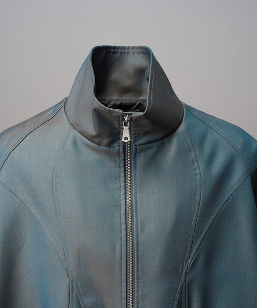 MAISON SPECIAL（メゾンスペシャル）の「《UNISEX》4 Colors Chambray Washable Wool Prime-Over Switching Stand Collar Blouson/4色シャンブレーウォッシャブルウールプライムオーバースイッチングスタンドカラーブルゾン【MAISON SPECIAL/メゾンスペシャル】■セットアップ対応■（ブルゾン・メンズ・ダークブルー/ブラック/グレー/チャコールグレー/ホワイト・0/1/2）」の21枚目の写真