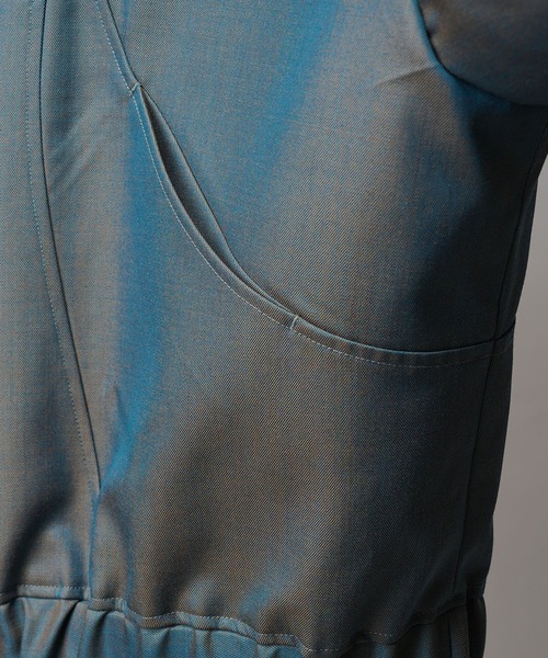 MAISON SPECIAL(メゾンスペシャル)の「《UNISEX》4 Colors Chambray Washable Wool Prime-Over Switching Stand Collar Blouson/4色シャンブレーウォッシャブルウールプライムオーバースイッチングスタンドカラーブルゾン【MAISON SPECIAL/メゾンスペシャル】■セットアップ対応■(ブルゾン・メンズ・ダークブルー/ブラック/グレー/チャコールグレー/ホワイト/ダークネイビー・0/1/2)」の20枚目の写真
