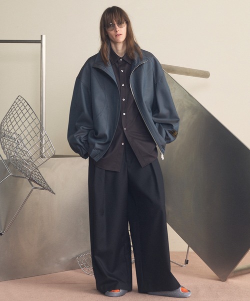 UNISEX》4 Colors Chambray Washable Wool Prime-Over Switching Stand