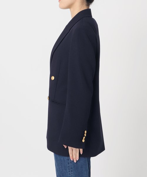 B.C STOCK（ベーセーストック）の「《S/M展開あり》Wブレストピークド4Bジャケット2（テーラードジャケット・レディース・ネイビー/ベージュ・MEDIUM/SMALL）」の9枚目の写真