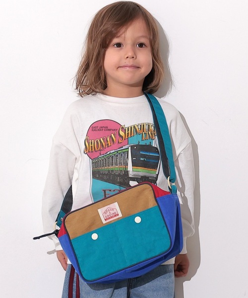 Ocean&Ground（オーシャン&グラウンド）の「ショルダーBAG MULTI/通園バッグ（ショルダーバッグ・キッズ・ライトピンク/ライトブルー/エメラルド/ライトグレー/パープル/ベージュ/ブルー・FREE）」の3枚目の写真