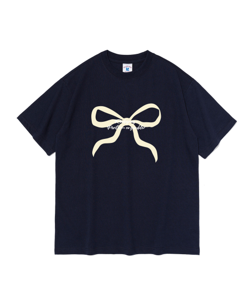 ROIDESROIS(ロワデロワ)の「リボンプリントオーバーサイズ半袖Tシャツ(ネイビー)(Tシャツ/カットソー・レディース・その他・S/M/L/2XL/XL)」の9枚目の写真