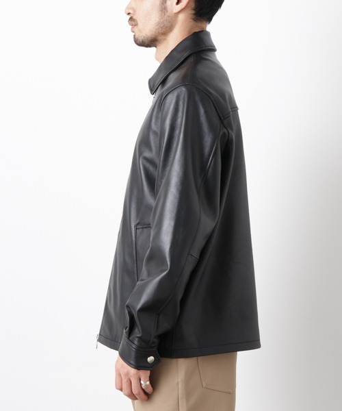 NANO universe(ナノユニバース)の「レザーシングルライダースジャケット(ライダースジャケット・メンズ・ブラック・S/M/L/XL)」の9枚目の写真