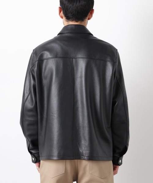 NANO universe(ナノユニバース)の「レザーシングルライダースジャケット(ライダースジャケット・メンズ・ブラック・S/M/L/XL)」の10枚目の写真