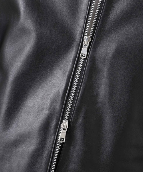 NANO universe(ナノユニバース)の「レザーシングルライダースジャケット(ライダースジャケット・メンズ・ブラック・S/M/L/XL)」の14枚目の写真