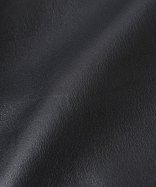 NANO universe(ナノユニバース)の「レザーシングルライダースジャケット(ライダースジャケット・メンズ・ブラック・S/M/L/XL)」の16枚目の写真