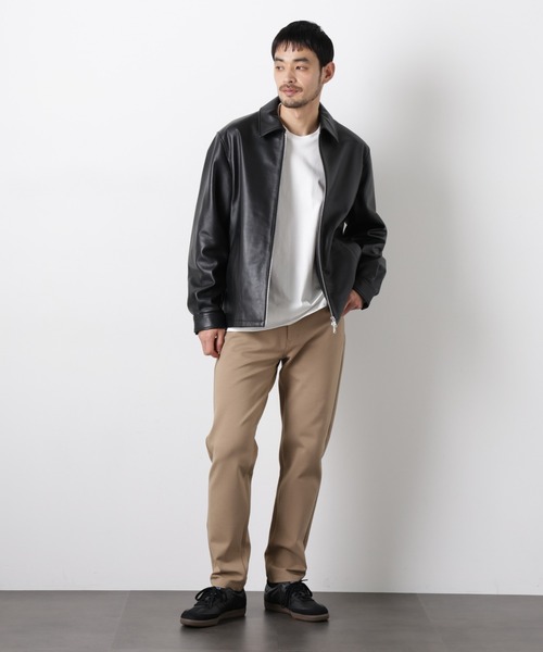 NANO universe(ナノユニバース)の「レザーシングルライダースジャケット(ライダースジャケット・メンズ・ブラック・S/M/L/XL)」の5枚目の写真