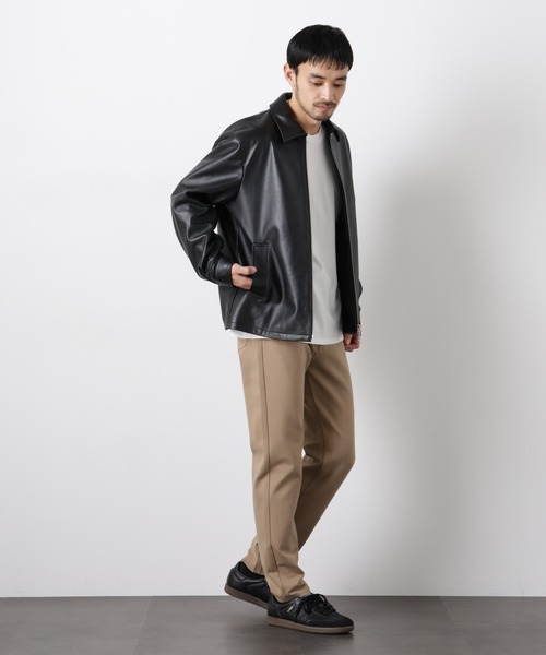 NANO universe(ナノユニバース)の「レザーシングルライダースジャケット(ライダースジャケット・メンズ・ブラック・S/M/L/XL)」の6枚目の写真