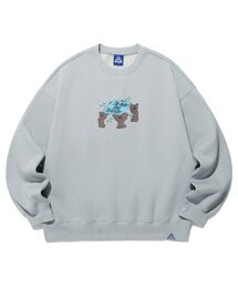 ISTKUNST | LEAFLET BTY SWEATSHIRTS_LIGHT GREY(IK2DFMM457A)(スウェット)