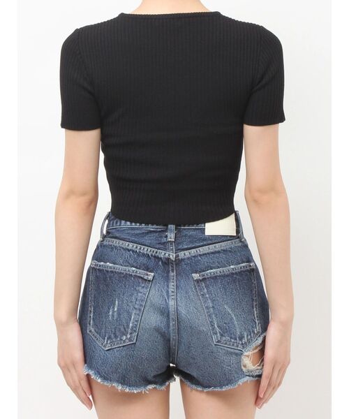 GYDA（ジェイダ）の「GG bijou MOLDニットトップス（ニット/セーター・レディース・ブラック/オフホワイト・FREE）」の13枚目の写真