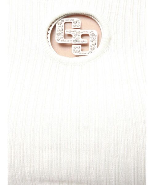 GYDA（ジェイダ）の「GG bijou MOLDニットトップス（ニット/セーター・レディース・ブラック/オフホワイト・FREE）」の7枚目の写真