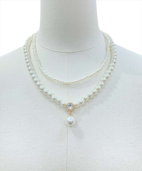 WILLSELECTION（ウィルセレクション）の「ダブルラウンドパールネックレス（ネックレス・レディース・オフホワイト・FREE）」の4枚目の写真