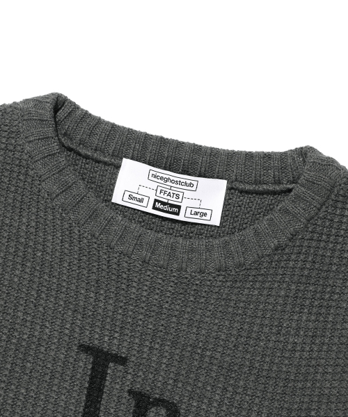 NICE GHOST CLUB（ナイスゴーストクラブ）の「FFATS POSITION KNIT_GREY(NG2EFUK611A)（ニット/セーター・レディース・グレー・S/M/L）」の3枚目の写真