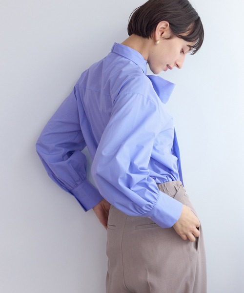 ROPE' PICNIC（ロペピクニック）の「ボウタイリボンシャツ/花粉ガード・防シワ（シャツ/ブラウス・レディース・オフホワイト/サックスブルー/ブルー/ラベンダー・FREE）」の14枚目の写真