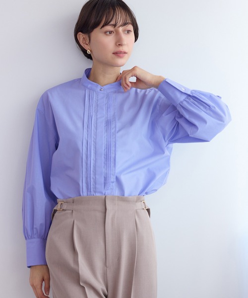 ROPE' PICNIC（ロペピクニック）の「ボウタイリボンシャツ/花粉ガード・防シワ（シャツ/ブラウス・レディース・オフホワイト/サックスブルー/ブルー/ラベンダー・FREE）」の16枚目の写真