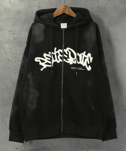 LUXSTYLE(ラグスタイル)の「裏起毛ワイドシルエットジップパーカー(パーカー・メンズ・チャコールグレー/ブラック・L/M)」の17枚目の写真