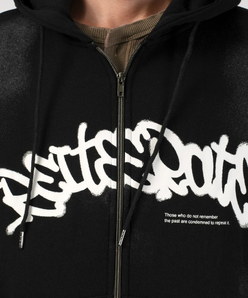 LUXSTYLE(ラグスタイル)の「裏起毛ワイドシルエットジップパーカー(パーカー・メンズ・チャコールグレー/ブラック・L/M)」の7枚目の写真