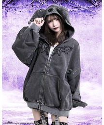 REFLEM/レフレム』レースアップグランジZIPパーカー/ジップパーカー