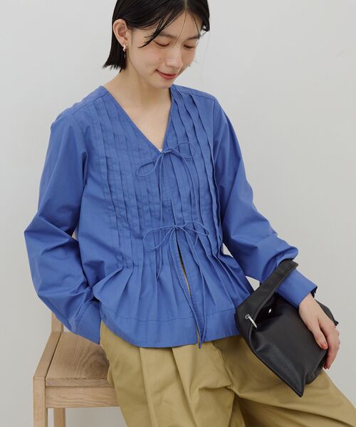 ふわふわピンタックブラウス ふわ軽コットンピンタックブラウス – HEART MARKET