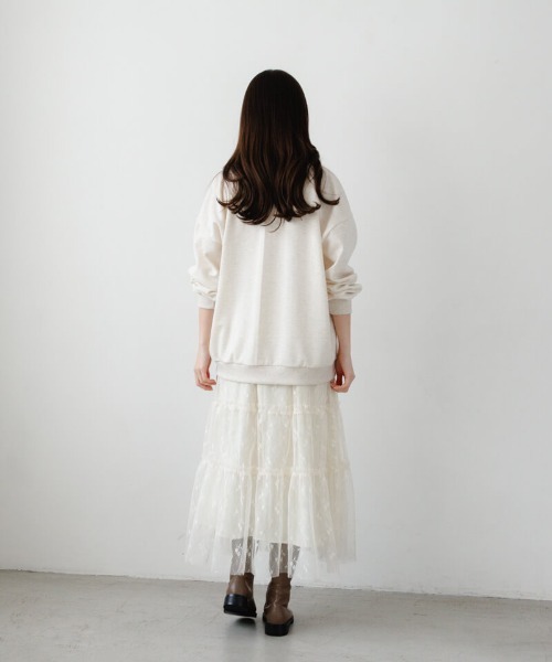 flower（フラワー）の「ブロッサムチュールスカート（スカート・レディース・アイボリー/ブラック・FREE）」の7枚目の写真