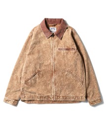 HOUSTON（ヒューストン）の「HOUSTON　ケミカルウォッシュZIPワークジャケット（ミリタリージャケット）」