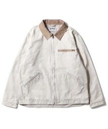 HOUSTON（ヒューストン）の「HOUSTON　ケミカルウォッシュZIPワークジャケット（ミリタリージャケット）」