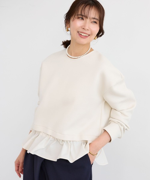 BARNYARDSTORM(バンヤードストーム)の「BARNYARDSTORM / ドッキングプルオーバー【WEB限定カラー】(Tシャツ/カットソー・レディース・ブラック/グレー/ホワイト系その他・FREE)」の2枚目の写真