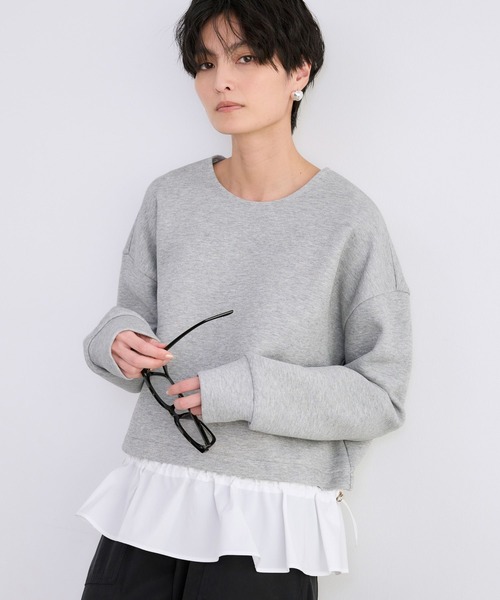 BARNYARDSTORM(バンヤードストーム)の「BARNYARDSTORM / ドッキングプルオーバー【WEB限定カラー】(Tシャツ/カットソー・レディース・ブラック/グレー/ホワイト系その他・FREE)」の3枚目の写真