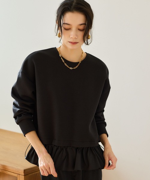 BARNYARDSTORM(バンヤードストーム)の「BARNYARDSTORM / ドッキングプルオーバー【WEB限定カラー】(Tシャツ/カットソー・レディース・ブラック/グレー/ホワイト系その他・FREE)」の4枚目の写真