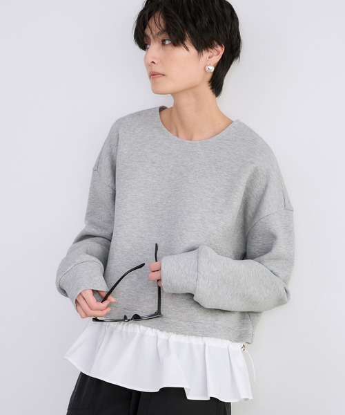 BARNYARDSTORM(バンヤードストーム)の「BARNYARDSTORM / ドッキングプルオーバー【WEB限定カラー】(Tシャツ/カットソー・レディース・ブラック/グレー/ホワイト系その他・FREE)」の12枚目の写真