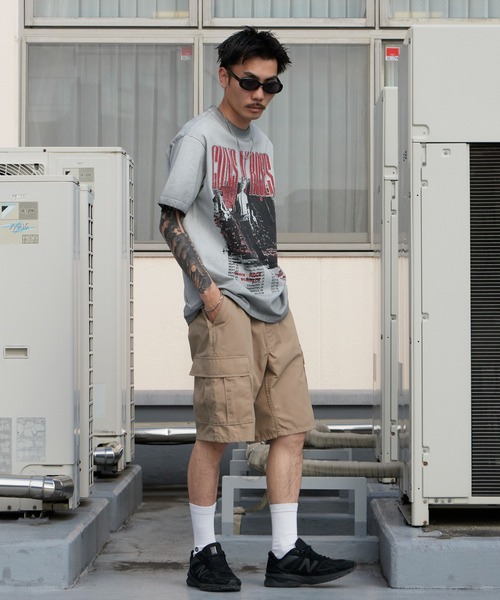 ALL RUNS（オールランズ）の「Rhinestone Design Crew Neck Band T-Shirt / ラインストーンデザイン クルーネック バンドTシャツ（Tシャツ/カットソー・メンズ・ブラック/グレー・M/L）」の17枚目の写真