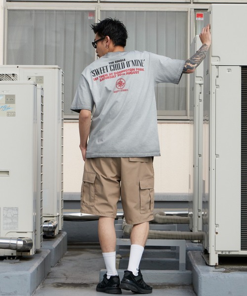 ALL RUNS（オールランズ）の「Rhinestone Design Crew Neck Band T-Shirt / ラインストーンデザイン クルーネック バンドTシャツ（Tシャツ/カットソー・メンズ・ブラック/グレー・M/L）」の19枚目の写真