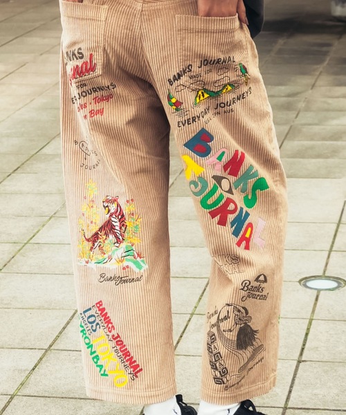 BANKS（バンクス）の「WOVEN / BANKS JOURNAL(バンクスジャーナル)ワークパンツブランドタグ（その他パンツ・メンズ・ベージュ/カーキ・LARGE/MEDIUM）」の9枚目の写真