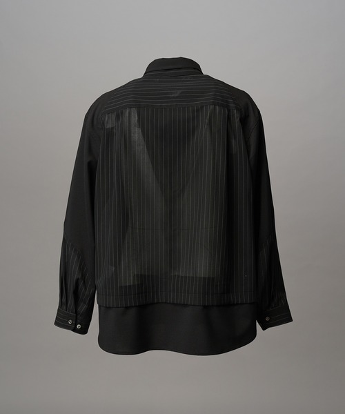 MAISON SPECIAL（メゾンスペシャル）の「《UNISEX》Prime-Over Layering Open Collar Shirt/プライムオーバーレイヤリングオープンカラーシャツ【MAISON SPECIAL/メゾンスペシャル】（シャツ/ブラウス・メンズ・グレイッシュベージュ/ブラック・2/1/0）」の22枚目の写真
