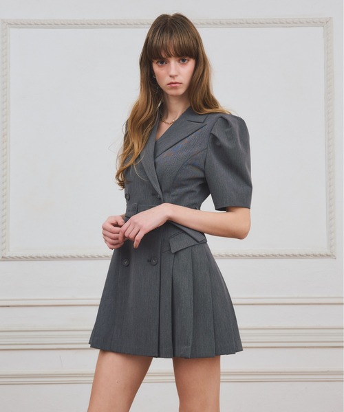 EIMY ISTOIRE(エイミーイストワール)の「【PRE ORDER】トレンチミニワンピース(ワンピース・レディース・グレー/ブラック/アイボリー・38/36)」の7枚目の写真