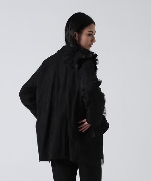 AULA AILA（アウラアイラ）の「AULA AILA/アウラアイラ/REVERSIBLE SHEER JACKET/リバーシブルシアージャケット（テーラードジャケット・レディース・ブラック/グレー・0）」の12枚目の写真