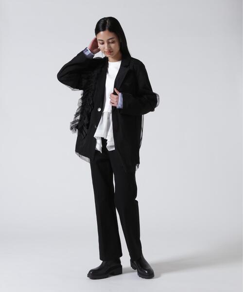 AULA AILA（アウラアイラ）の「AULA AILA/アウラアイラ/REVERSIBLE SHEER JACKET/リバーシブルシアージャケット（テーラードジャケット・レディース・ブラック/グレー・0）」の13枚目の写真