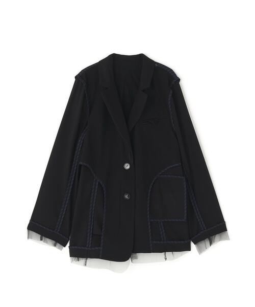 AULA AILA（アウラアイラ）の「AULA AILA/アウラアイラ/REVERSIBLE SHEER JACKET/リバーシブルシアージャケット（テーラードジャケット・レディース・ブラック/グレー・0）」の15枚目の写真